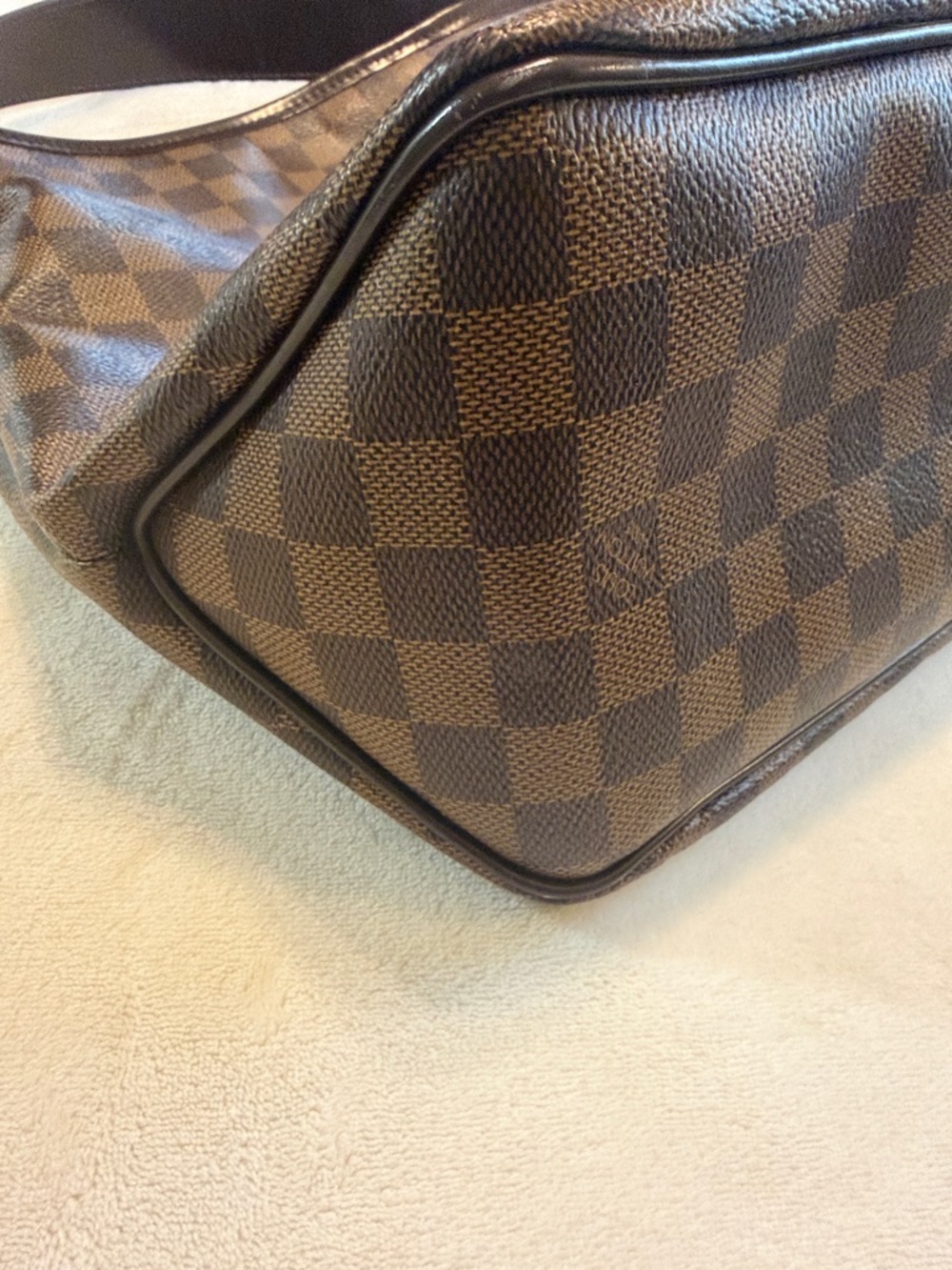 Louis Vuitton Brown Damier Ebene Hobo with Red Interior - Picture 7 of 12